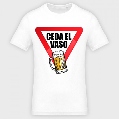 Camiseta despedida de soltero: ceda el vaso