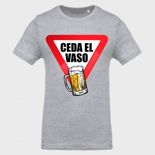 Camiseta despedida de soltero: ceda el vaso