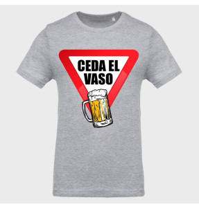 Camiseta despedida de soltero: ceda el vaso