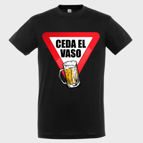 Camiseta despedida de soltero: ceda el vaso