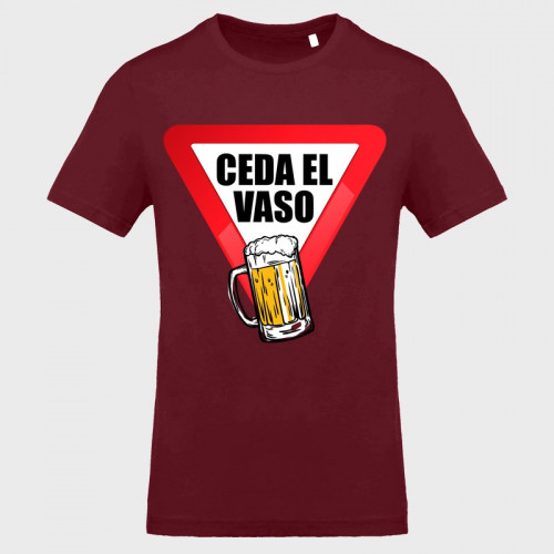 Camiseta despedida de soltero: ceda el vaso