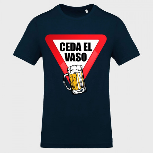 Camiseta despedida de soltero: ceda el vaso