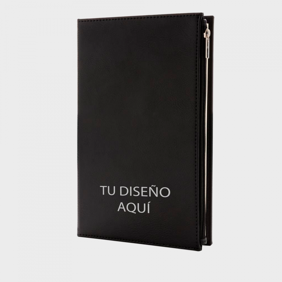 Libreta A5 con cremallera personalizada