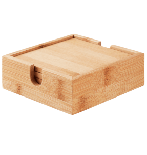 Set 4 posavasos de bambú personalizado