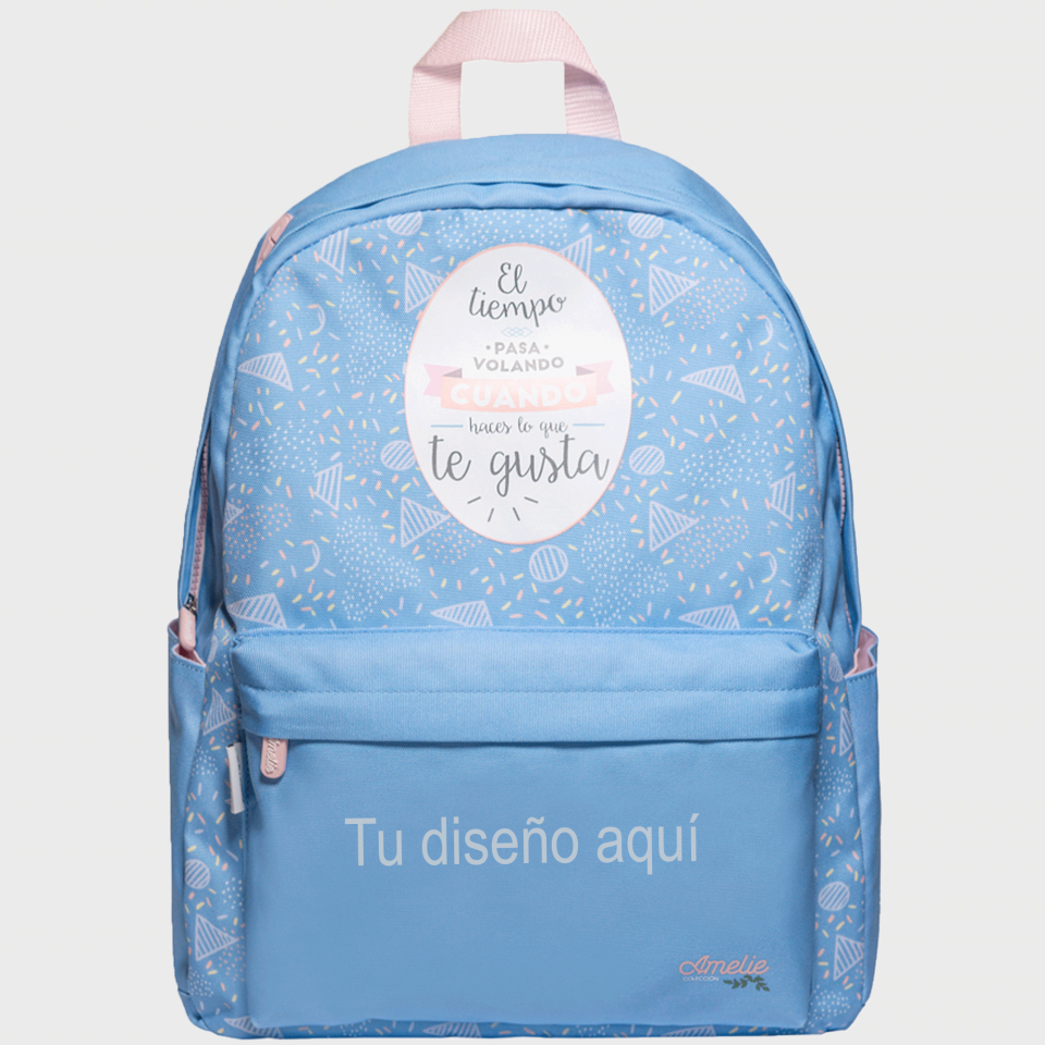 Mochila Amelie Classic azul personalizada