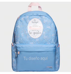 Mochila Amelie Classic azul personalizada