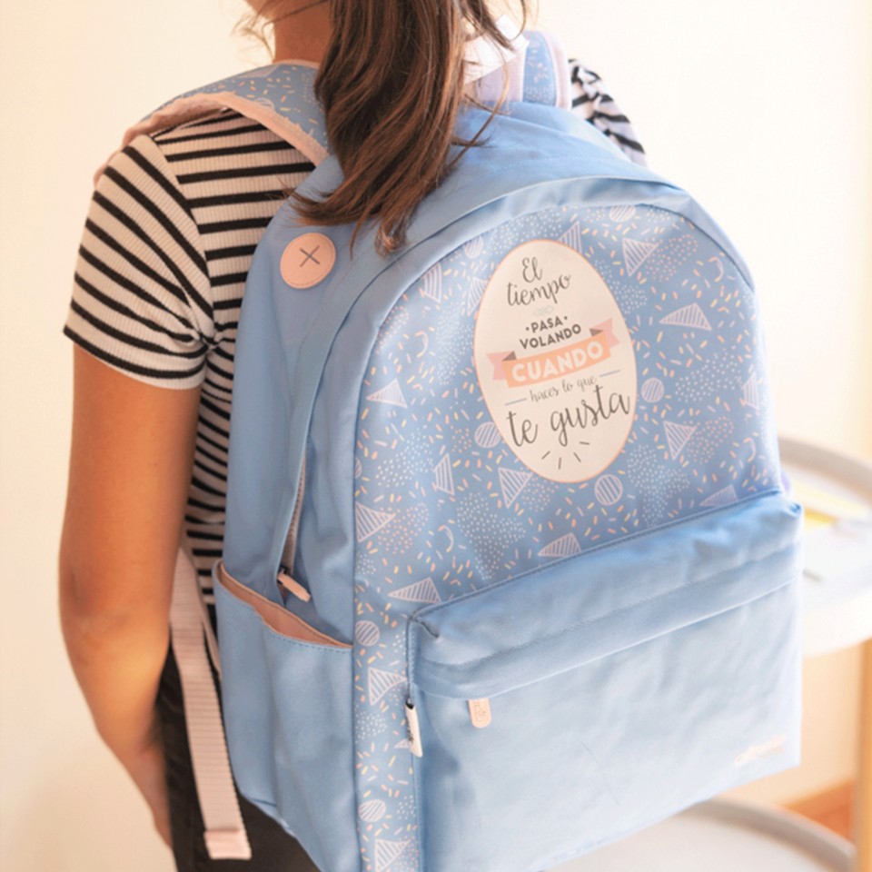 Mochila Amelie Classic azul personalizada