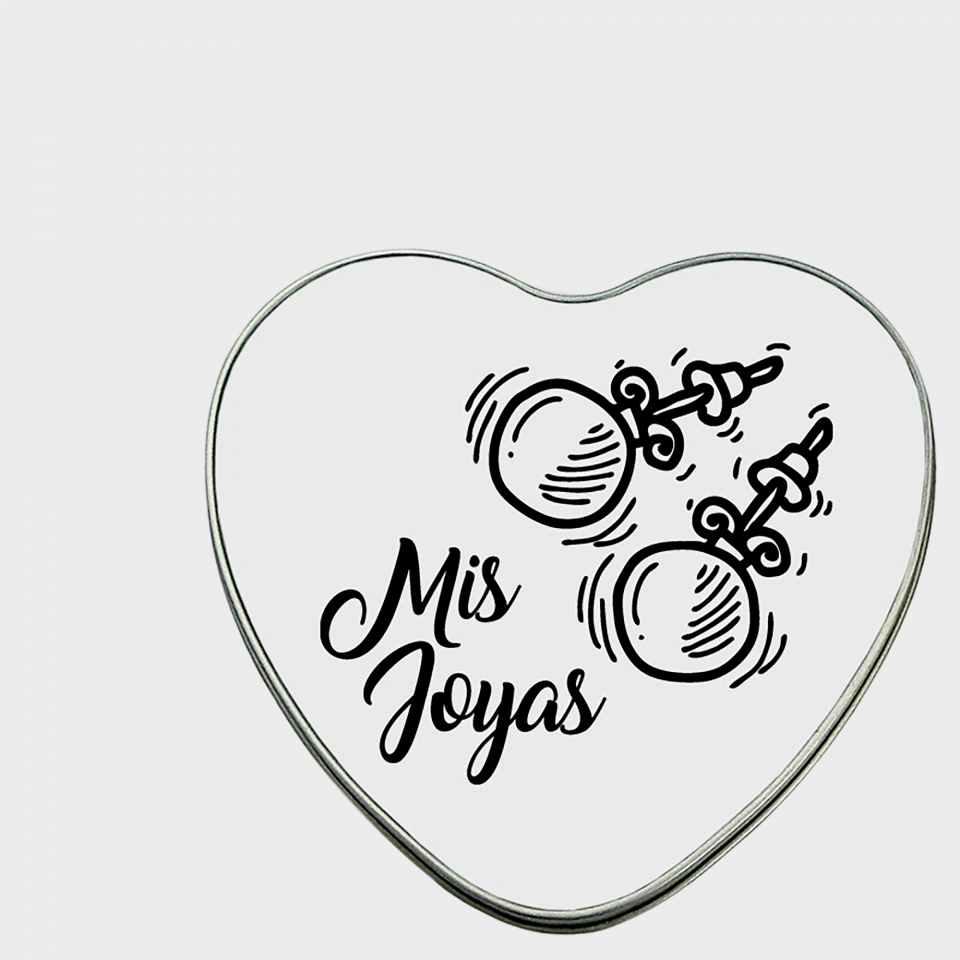 Caja metálica corazón personalizada