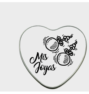 Caja metálica corazón personalizada