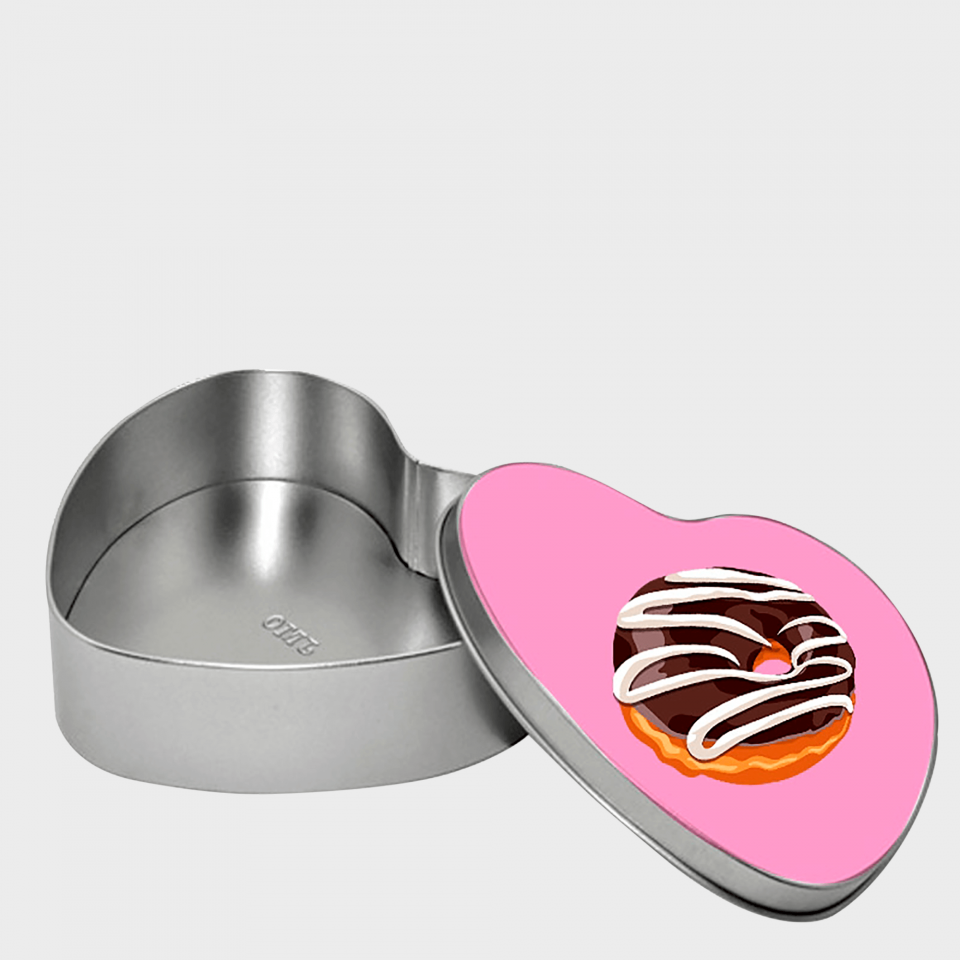 Caja metálica corazón personalizada