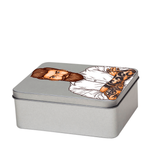 Caja metálica rectangular personalizada