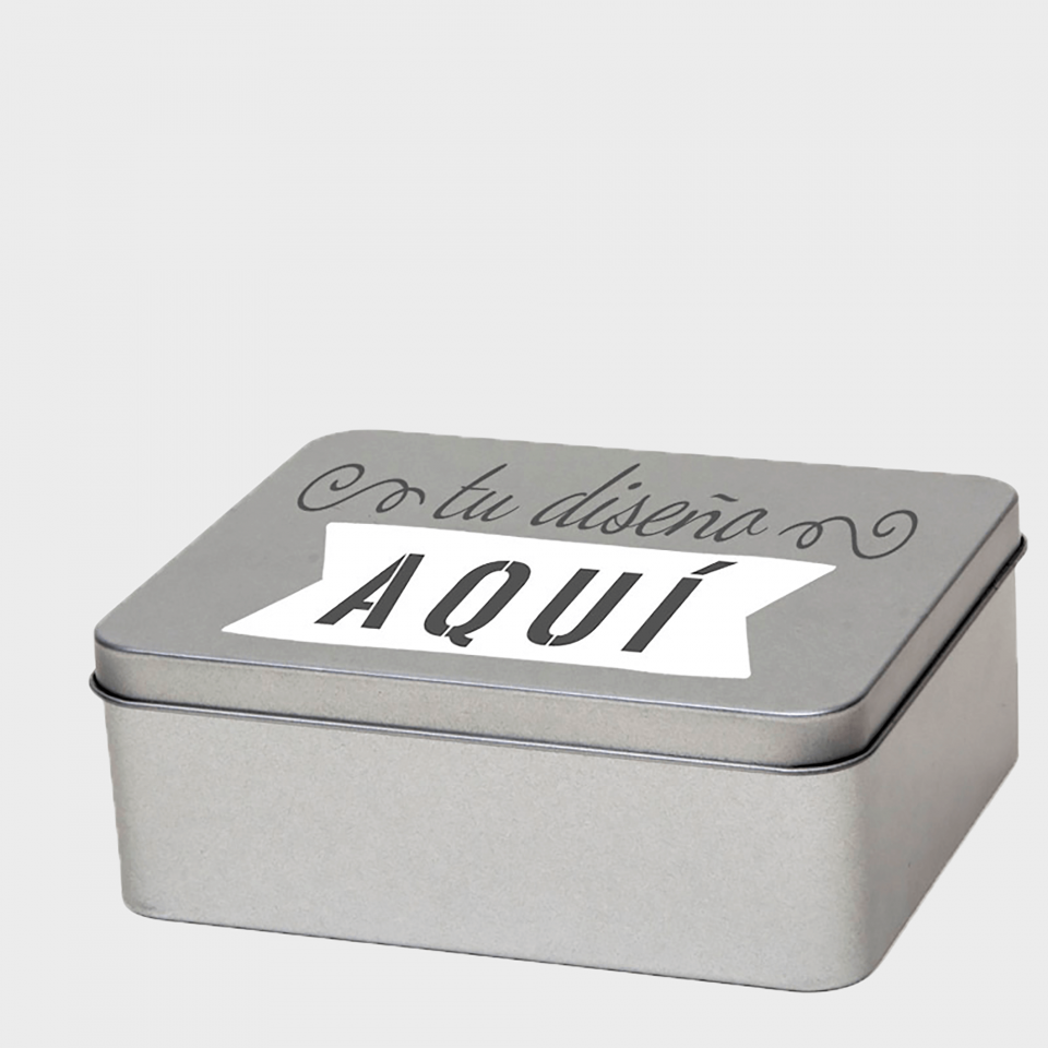 Caja metálica rectangular personalizada, comprar online