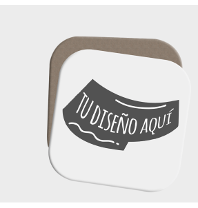 Posavasos cuadrado personalizado