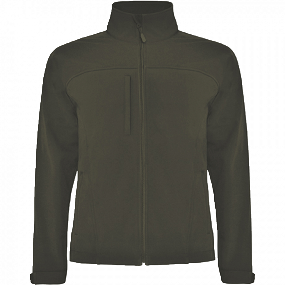 Chaqueta adulto softshell de tres capas personalizada con texto
