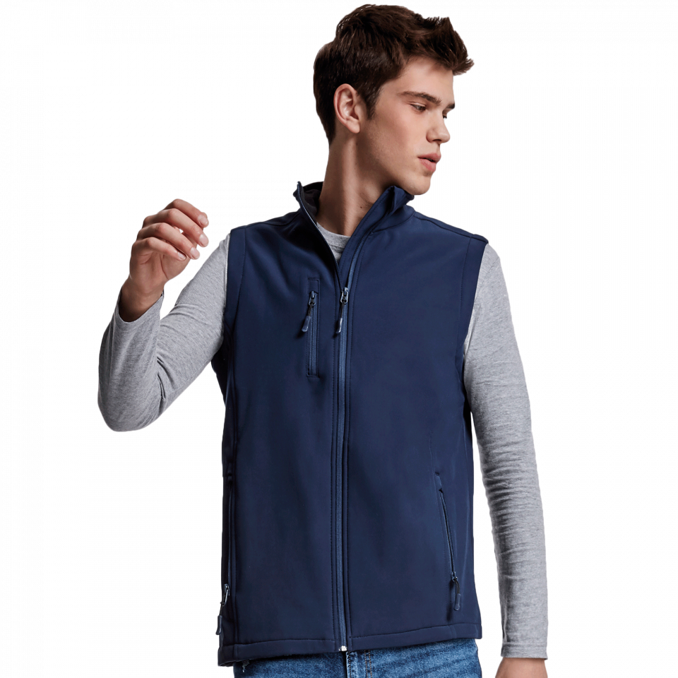 Chaleco softshell hombre Quebec personalizado con texto