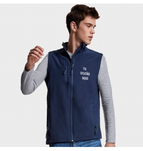 Chaleco softshell hombre Quebec personalizado con texto