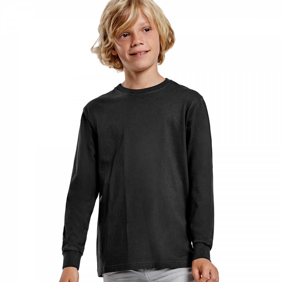 Camiseta niño premium manga larga personalizada con texto