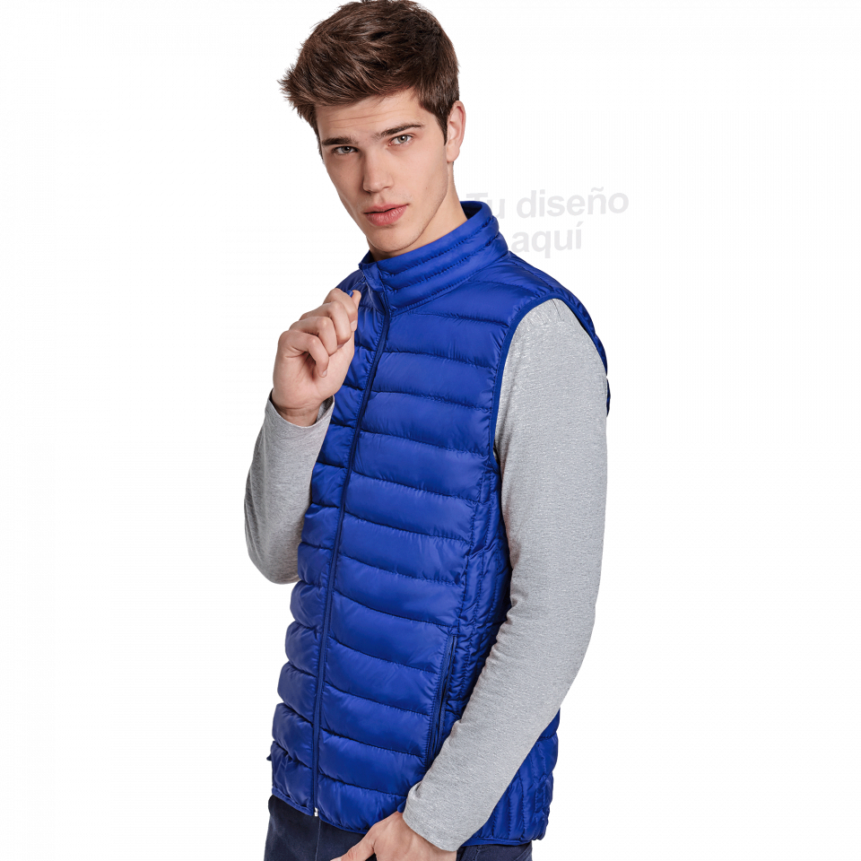 Chaleco hombre acolchado Oslo personalizado con texto