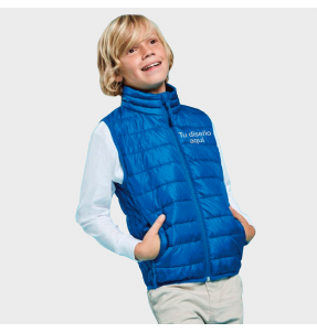 Chaleco niño acolchado Oslo personalizado con texto
