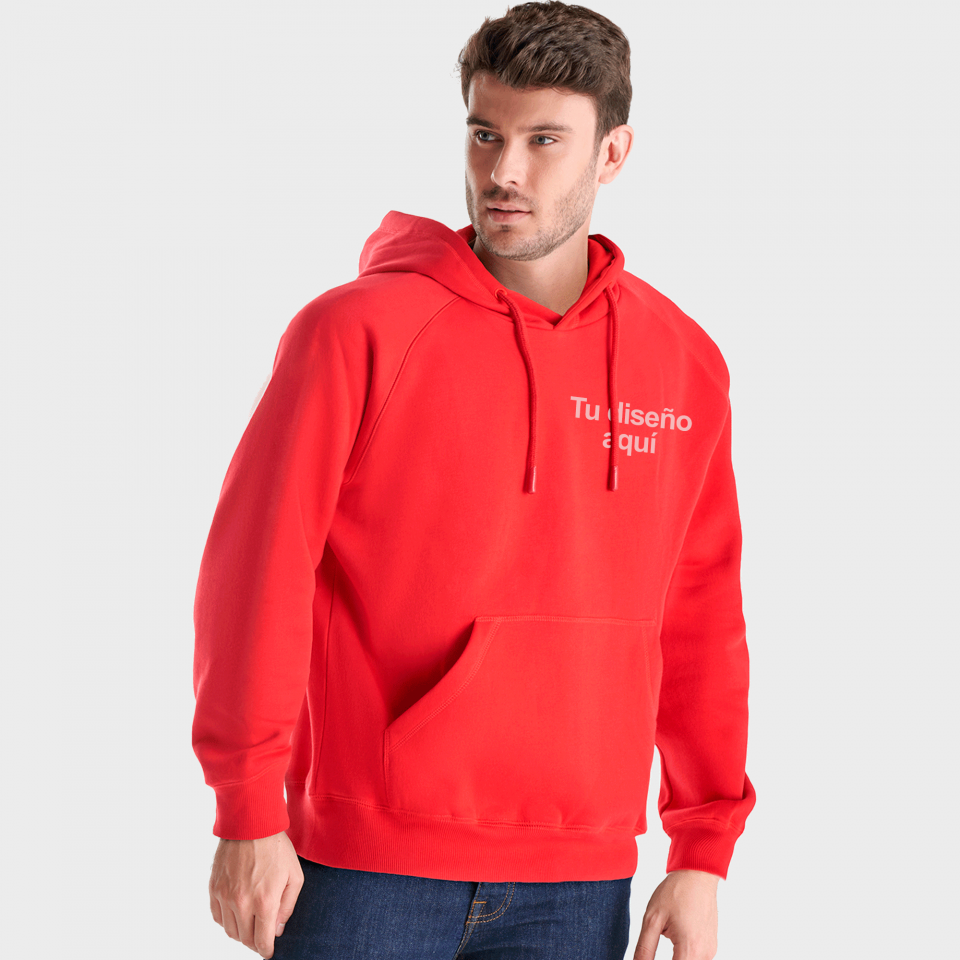 Sudadera con capucha de felpa ecológica personalizada con texto