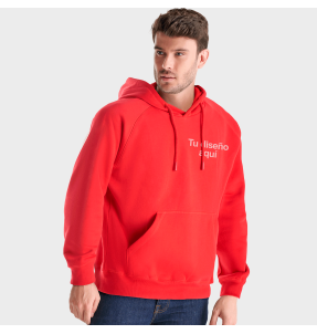 Sudadera con capucha de felpa ecológica personalizada con texto