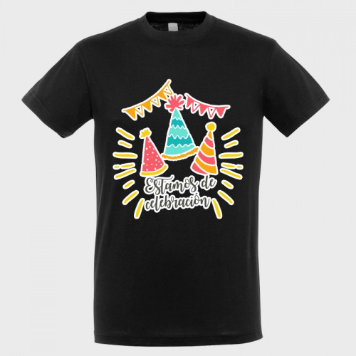 Camiseta cumpleaños: estamos de celebración