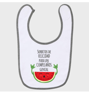 Babero cumpleaños: sorbitos de felicidad