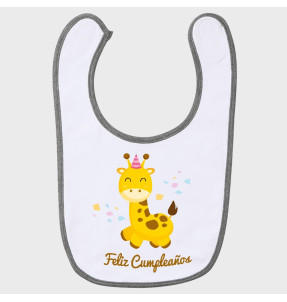 Babero cumpleaños: jirafa