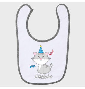 Babero cumpleaños: gato
