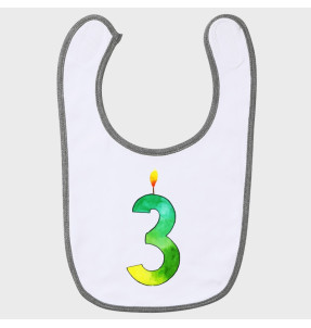 Babero cumpleaños: tres