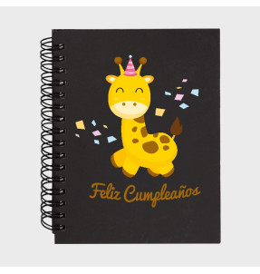 Libreta cumpleaños: jirafa