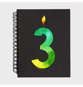 Libreta cumpleaños: tres