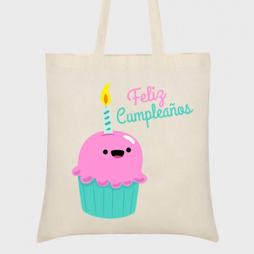 Bolsa tela cumpleaños: feliz cumple, comprar online