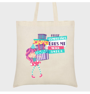 Bolsa tela cumpleaños: mi mejor amiga