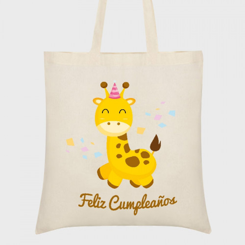 Bolsa tela cumpleaños: jirafa, comprar online