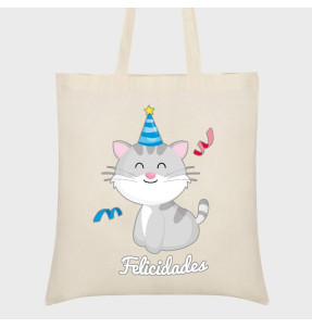 Bolsa tela cumpleaños: gato