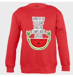 Sudadera cumpleaños: sorbitos de felicidad