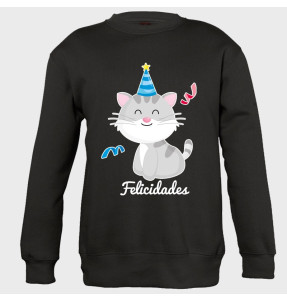 Sudadera cumpleaños: gato