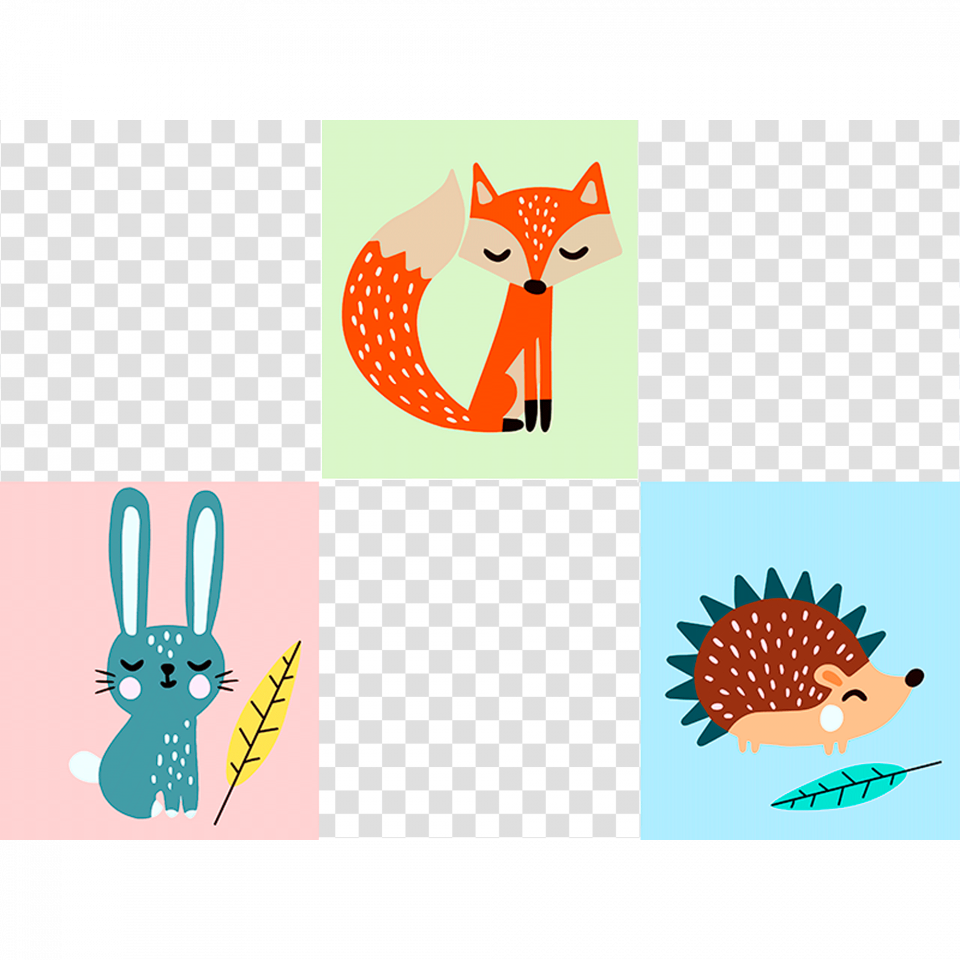 Manta infantil con diseño de animales personalizable