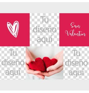 Manta de San Valentín con diseño de corazones personalizable