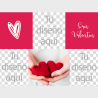 Manta de San Valentín con diseño de corazones personalizable