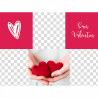 Manta de San Valentín con diseño de corazones personalizable