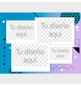 Manta de San Valentín con diseño azul personalizable