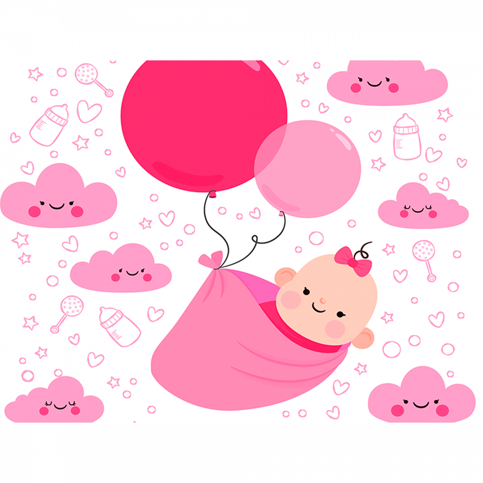 Manta para bebés con diseño rosa personalizable