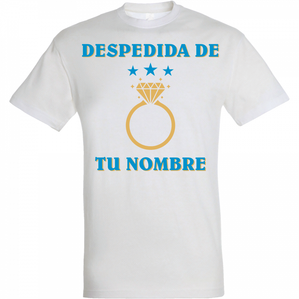 Camiseta despedida de soltero personalizable: anillo