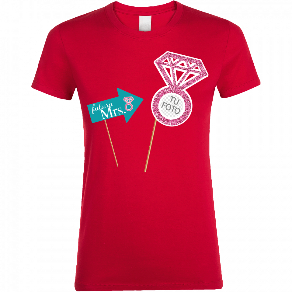 Camiseta despedida de soltera personalizable: futura mrs