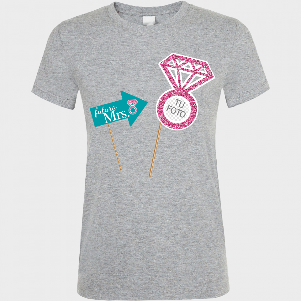 Camiseta despedida de soltera personalizable: futura mrs