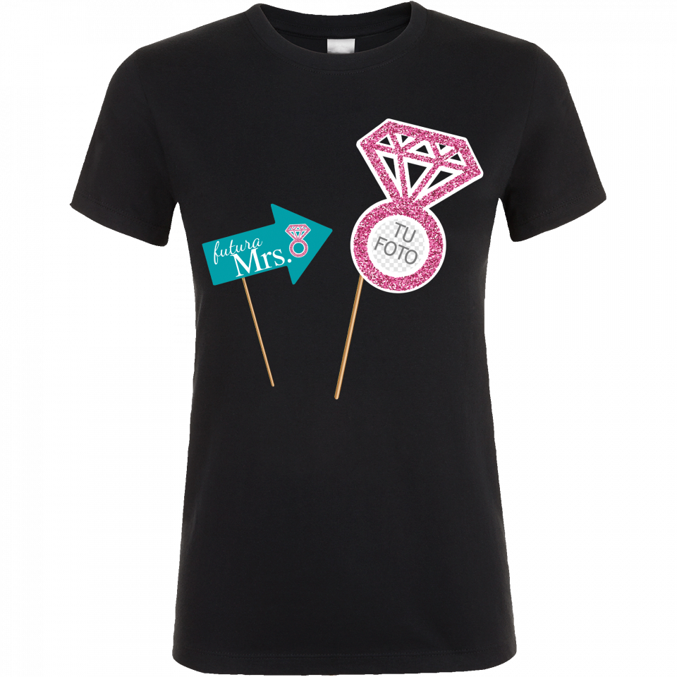 Camiseta despedida de soltera personalizable: futura mrs