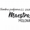 Camiseta para profesora:  Maestra molona