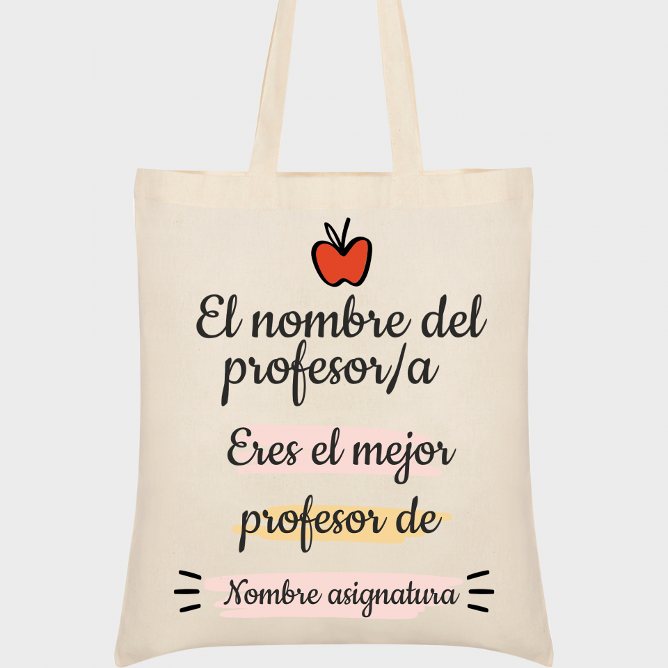 Bolsa de tela para profesor: Eres el mejor profesor